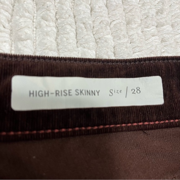 Anthropologie Brown High-Rise Skinny Corduroy Pants - Picture 13 of 16